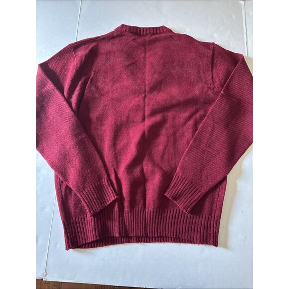 vintage bud burma Burgundy V-neck Sweater Size XL - Picture 6 of 6